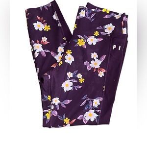 PINK Victoria's Secret Purple Floral Leggings